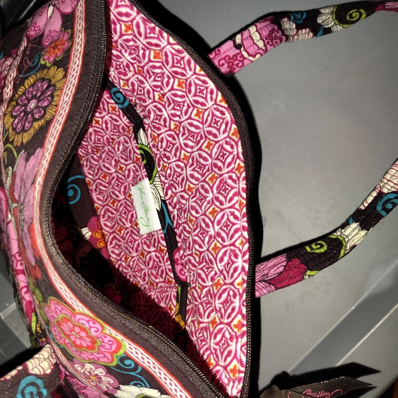 Vera Bradley Pink and Brown Floral Shoulder Bag - Picture 3 of 9